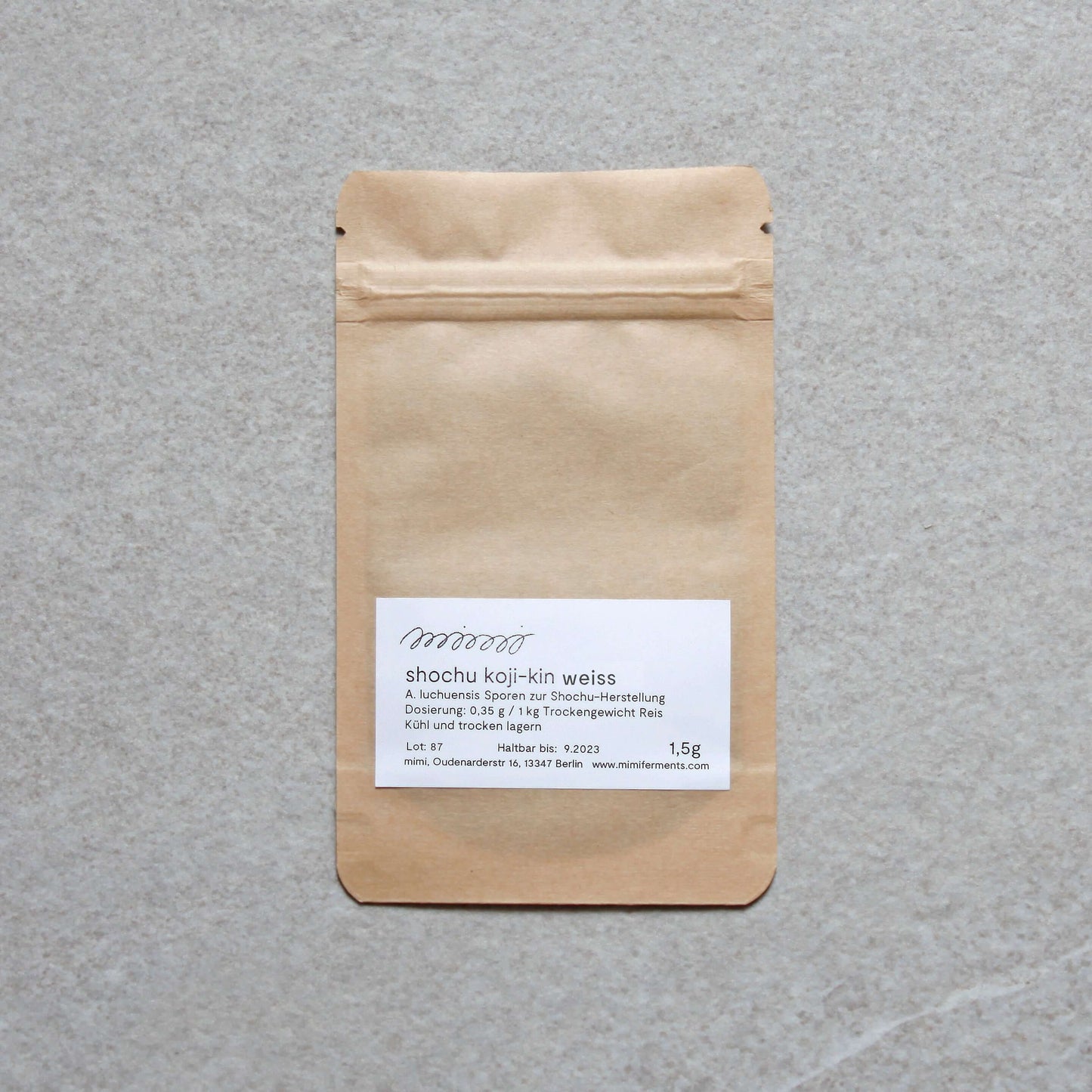 Shochu Koji Sporen weiß 1,5 g von mimi ferments