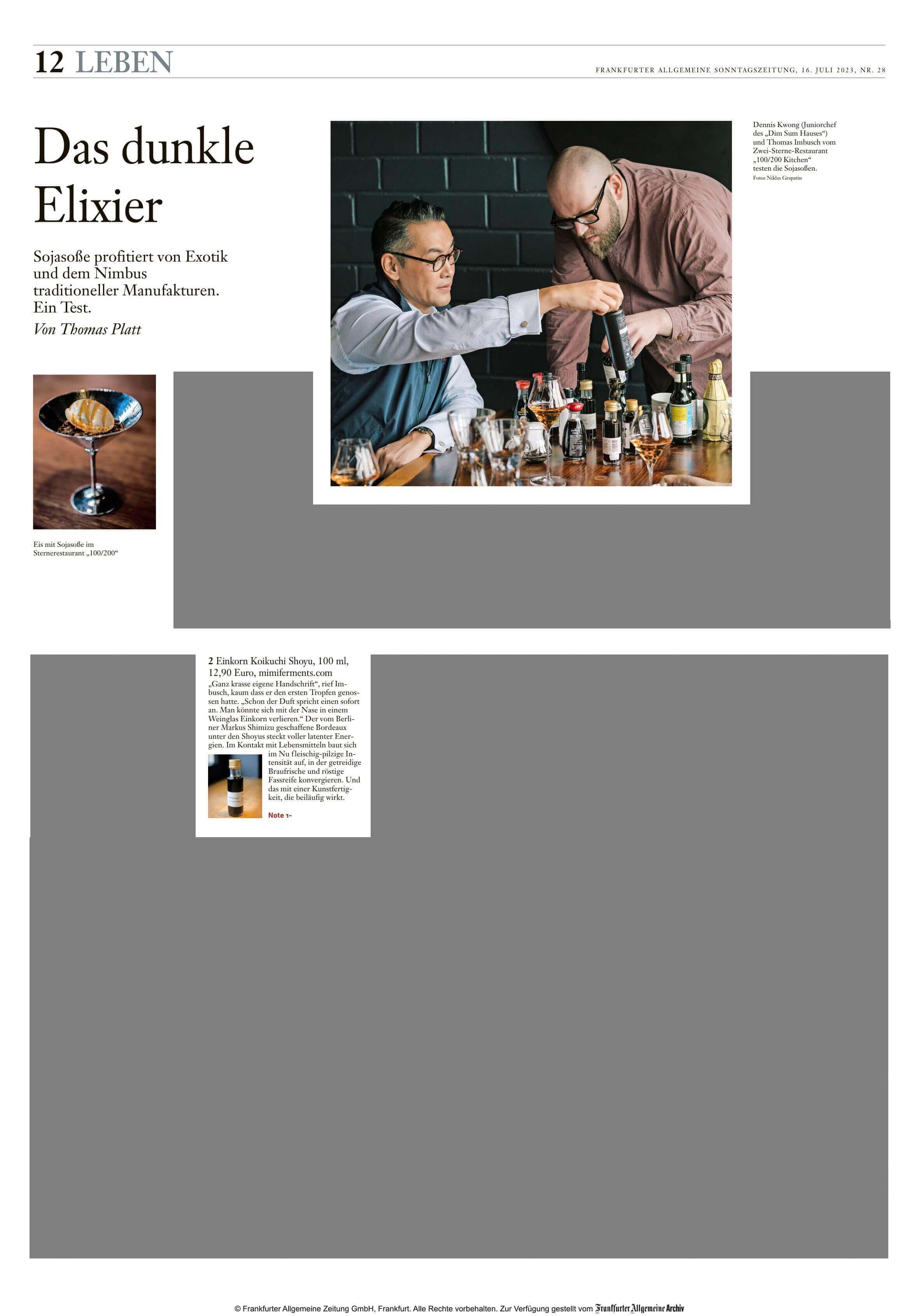 FAZ-Geschmackstest